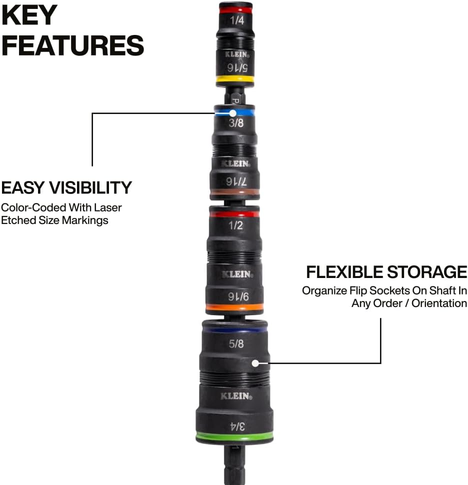 Klein Tools 65109IMPCT KNECT Deep-Well 3/8-Inch
