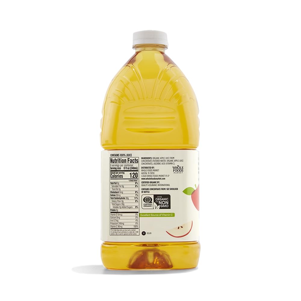 Organic Apple Juice, 64 Fl Oz (Pack of 2)