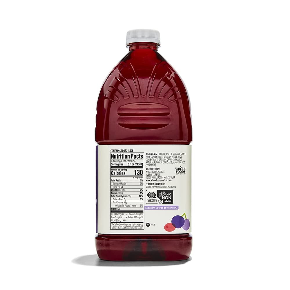 Organic Grape Cranberry Flavored Juice Blend from Concentrate,