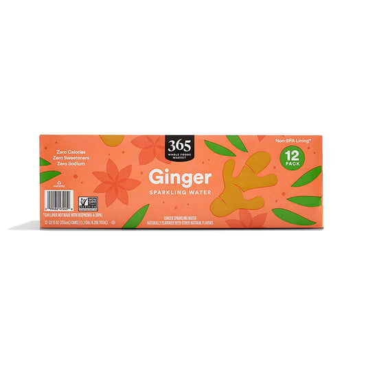 Sparkling Ginger Water 12Pk Cans, 12 Fl Oz
