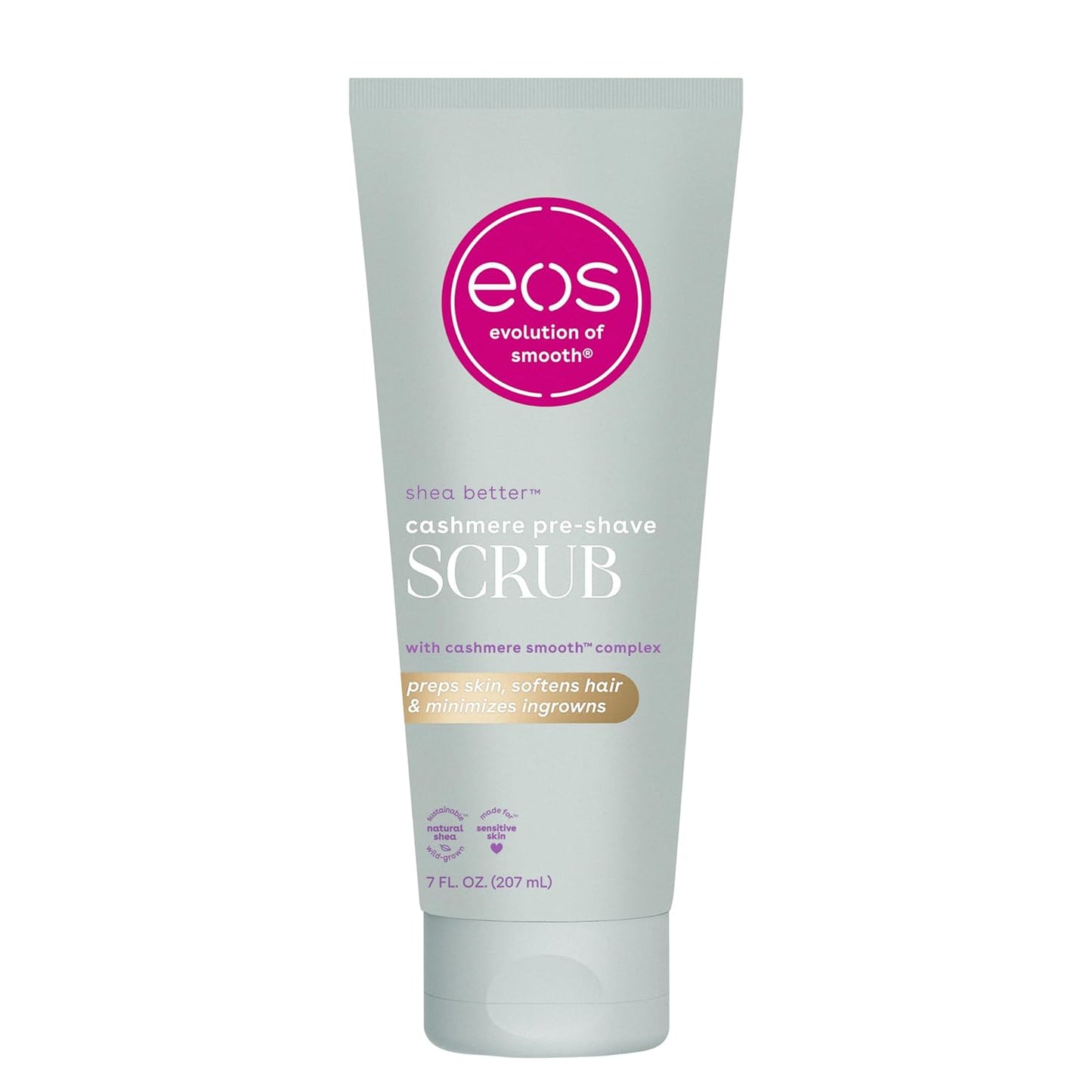 eos Cashmere Skin Collection Pre-Shave Scrub- Vanilla Cashmere Scented