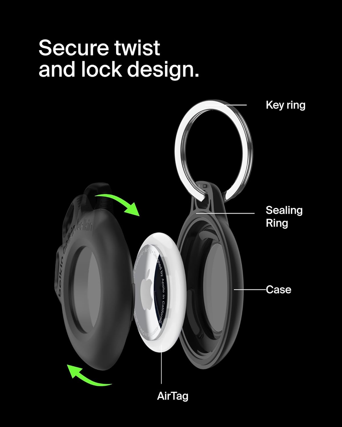 Belkin Waterproof Apple AirTag Secure Holder