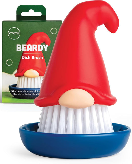 New! Beardy Gnome Dish Brush by Ototo