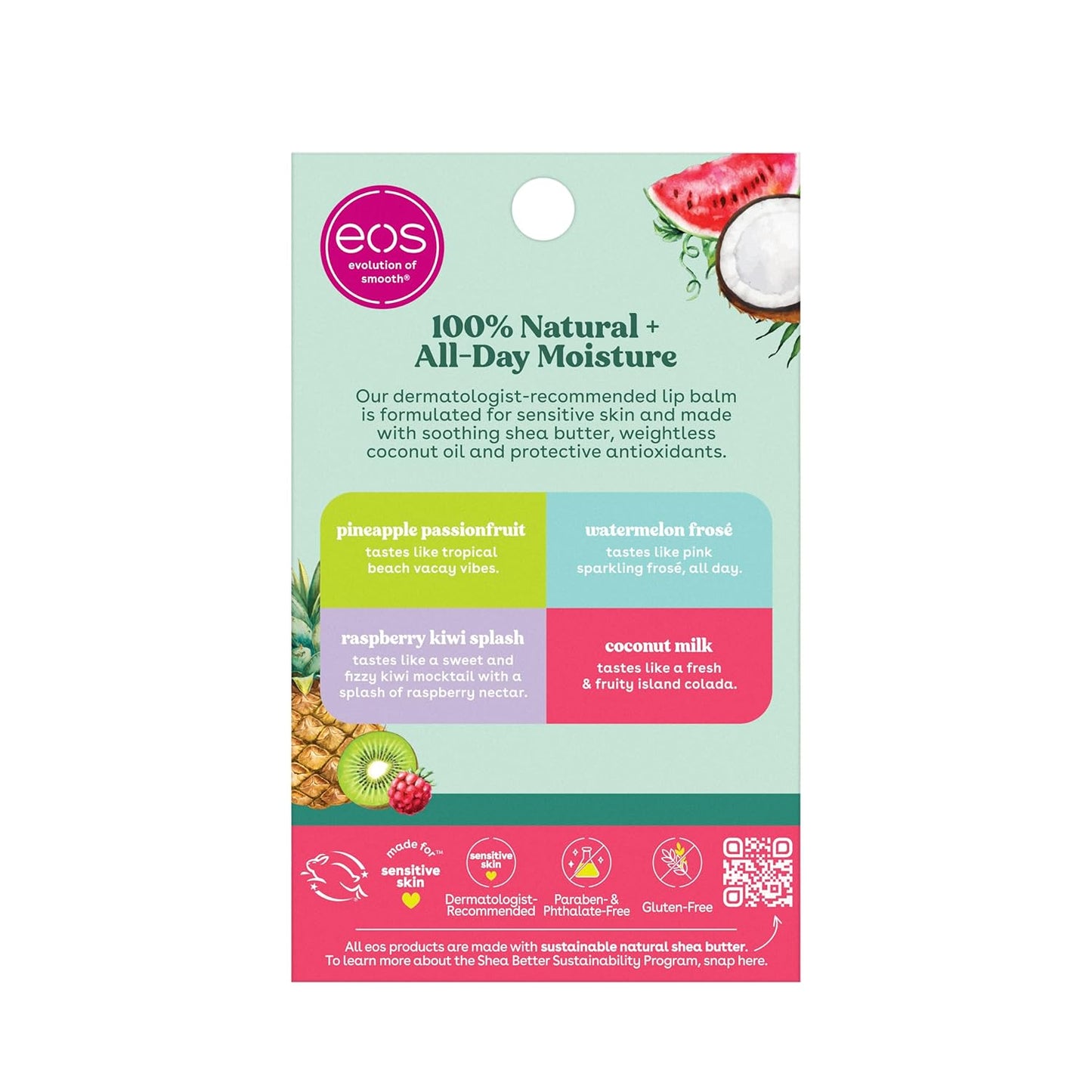 eos 100% Natural & Organic Lip Balm Sticks- Strawberry Sorbet