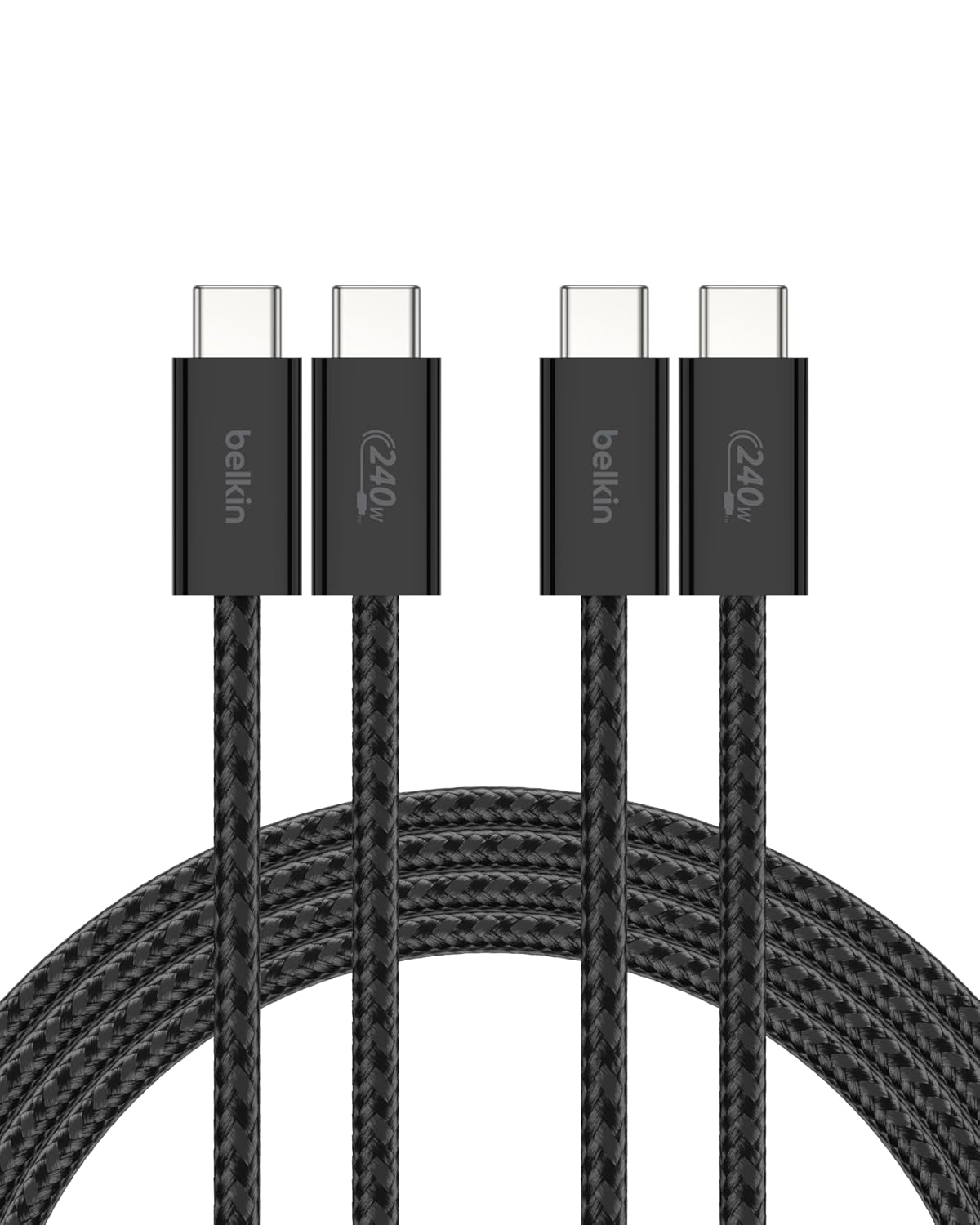Belkin USB C to USB C Cable 2-Pack, 6.6ft, 240W