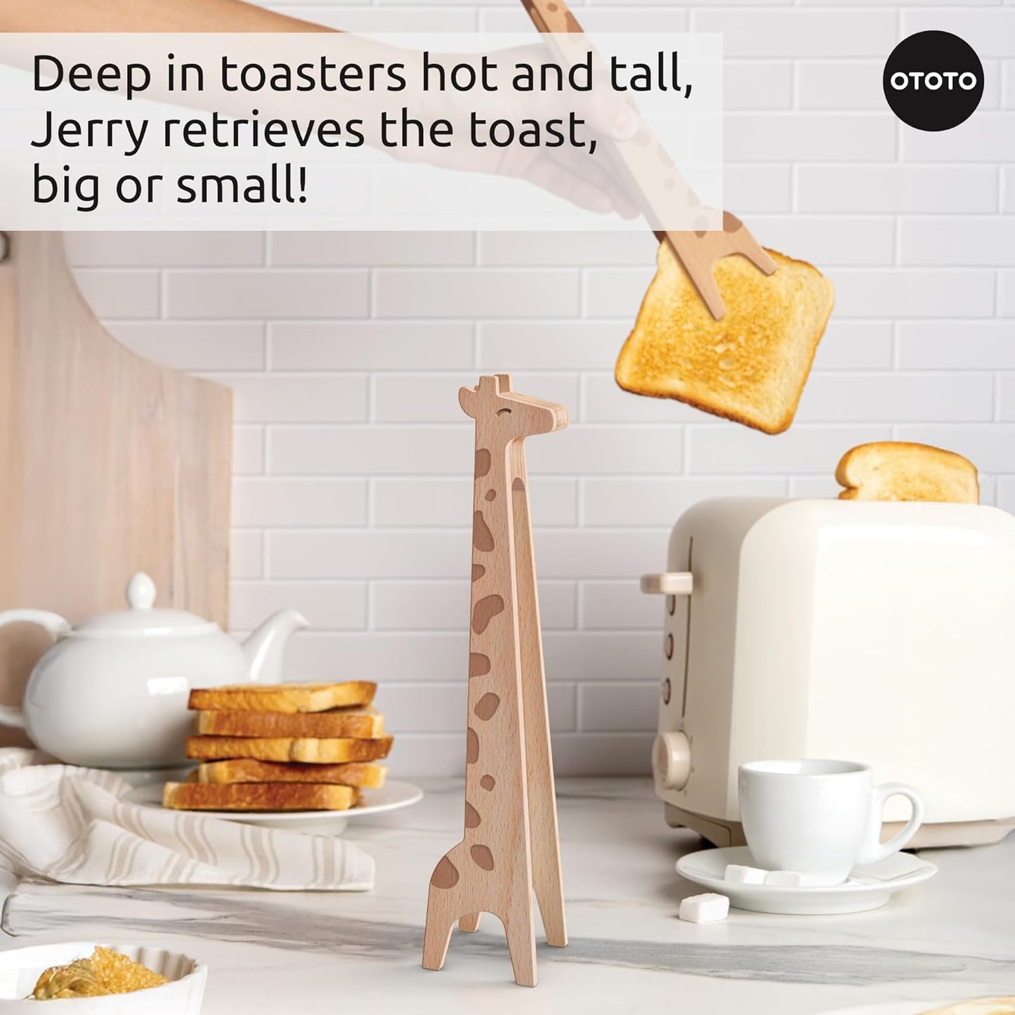 NEW OTOTO Jerry the Giraffe Toaster Tongs