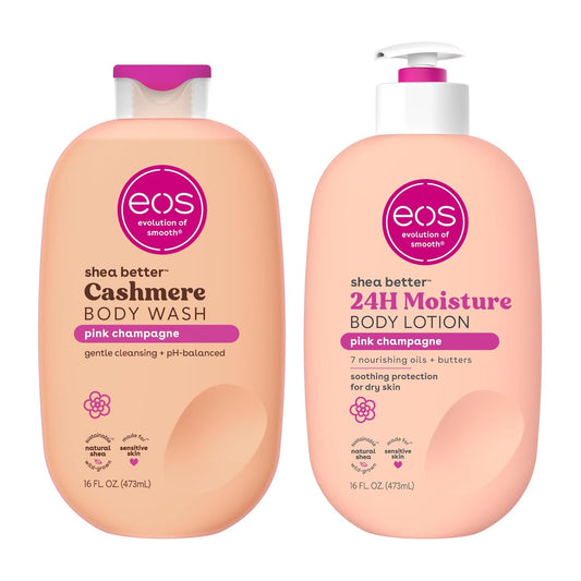 eos Shea Better Body Lotion+ Body Wash, Pink Champagne