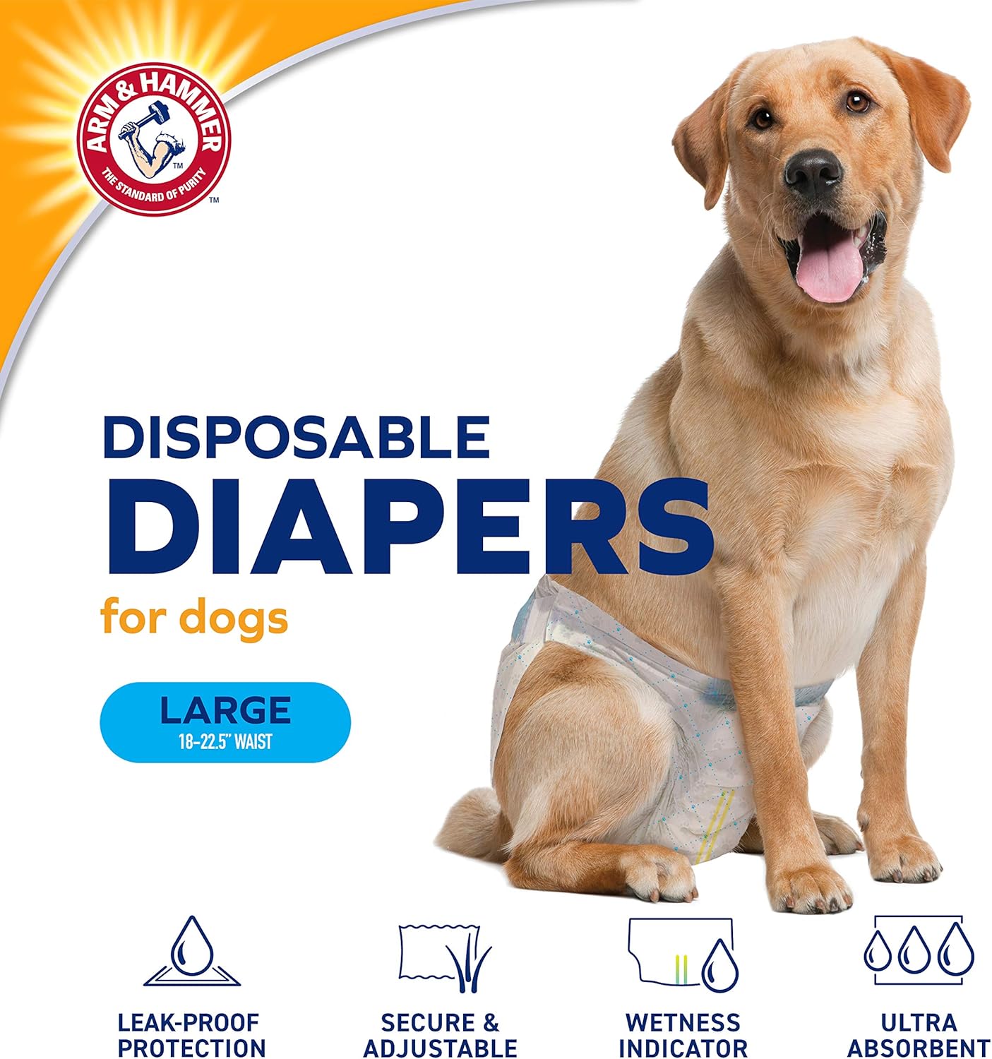 Pets Female Dog Diapers, Size Large