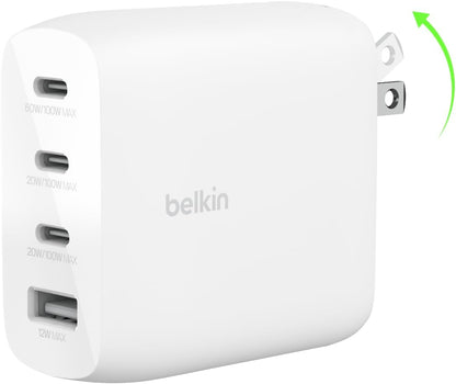 Belkin 112W 4-Port GaN Charger Block, USB-C
