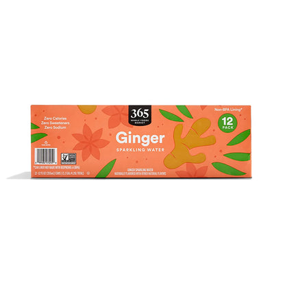 Sparkling Ginger Water 12Pk Cans, 12 Fl Oz