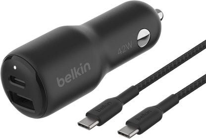 Belkin BoostCharge 42-Watt Dual Port Fast Car Charger