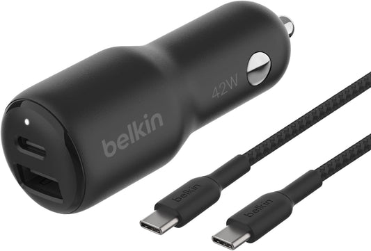Belkin BoostCharge 42-Watt Dual Port Fast Car Charger