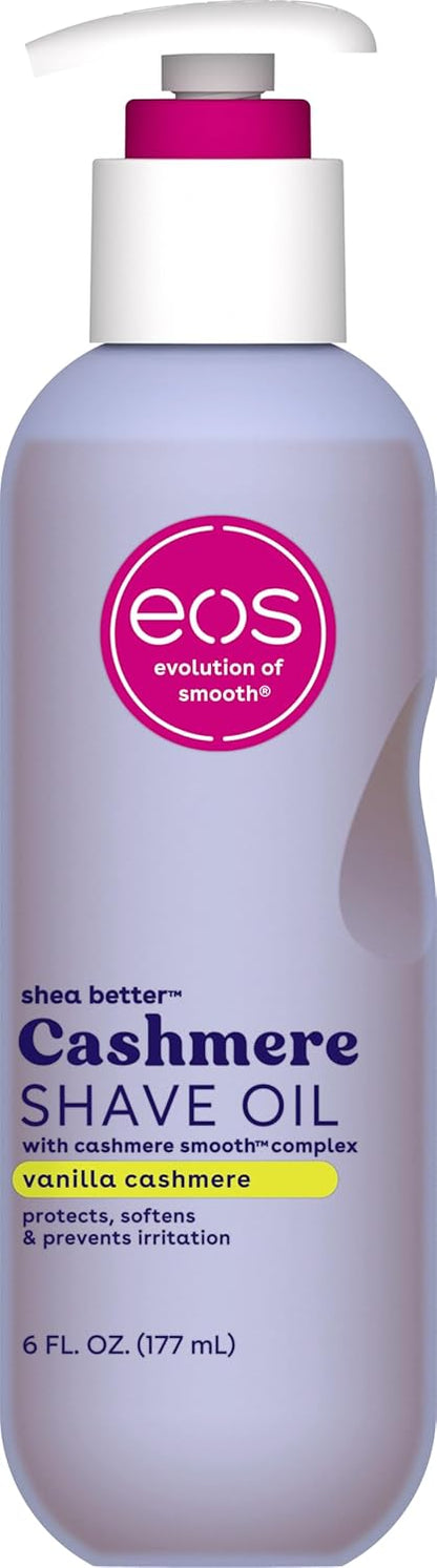 eos Cashmere Shave Oil, Vanilla Cashmere, Soothing Moisturizing