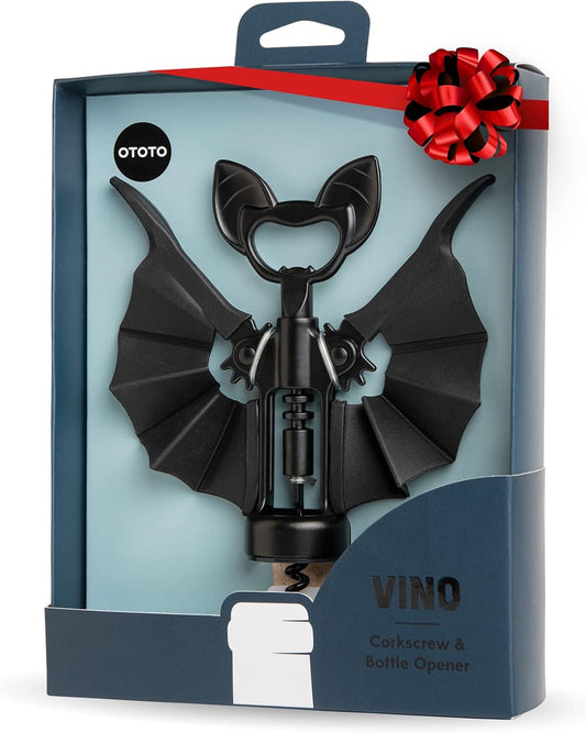 OTOTO Vino Spooky Bat 2-in-1 Wine & Beer Opener
