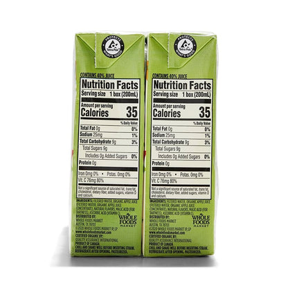 Box Juice Reduced Sugar Apple Organic, 6.75 Fl Oz, 16 Pack