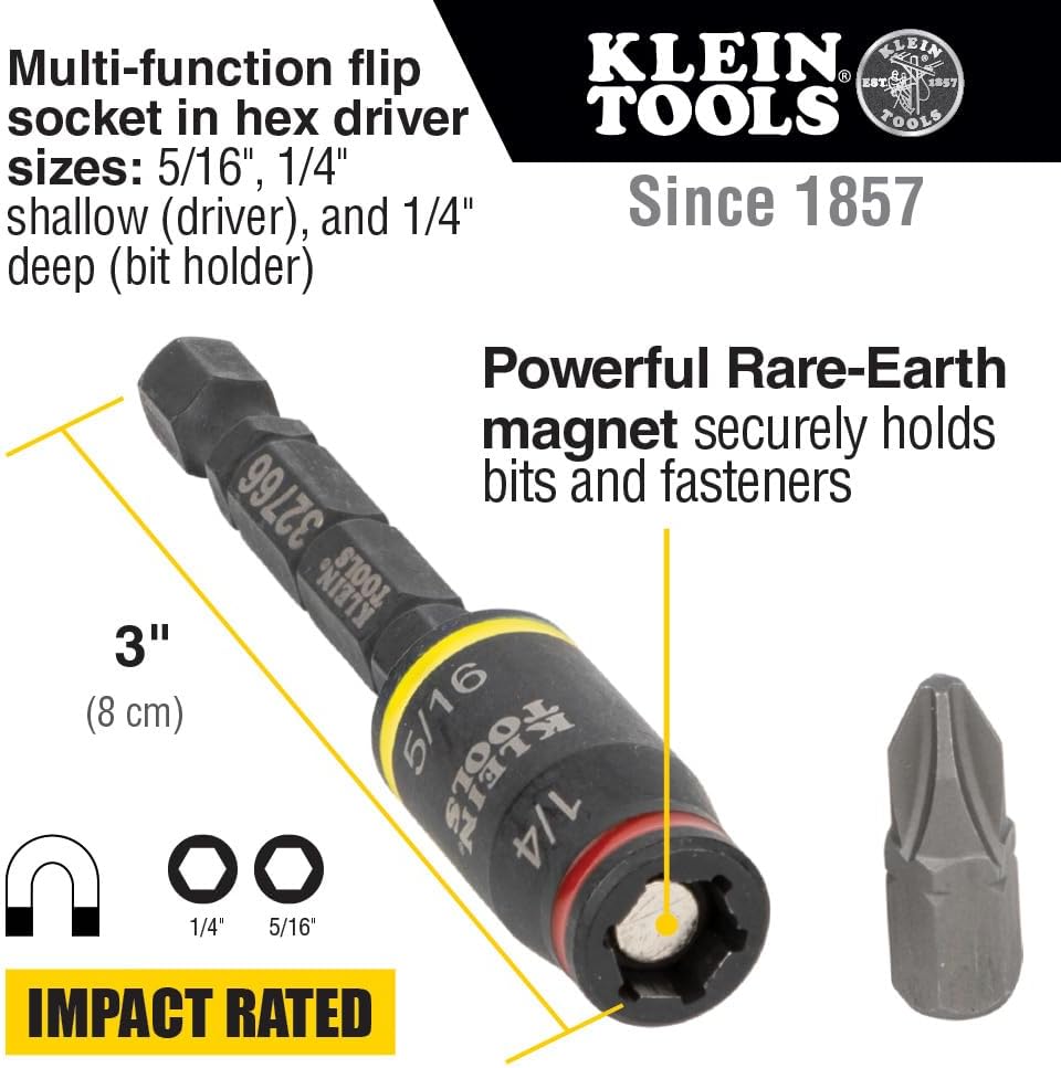 Klein Tools 32768 Impact Driver Set, 3-in-1 SAE