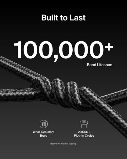 Belkin USB C to USB C Cable 2-Pack, 6.6ft, 240W