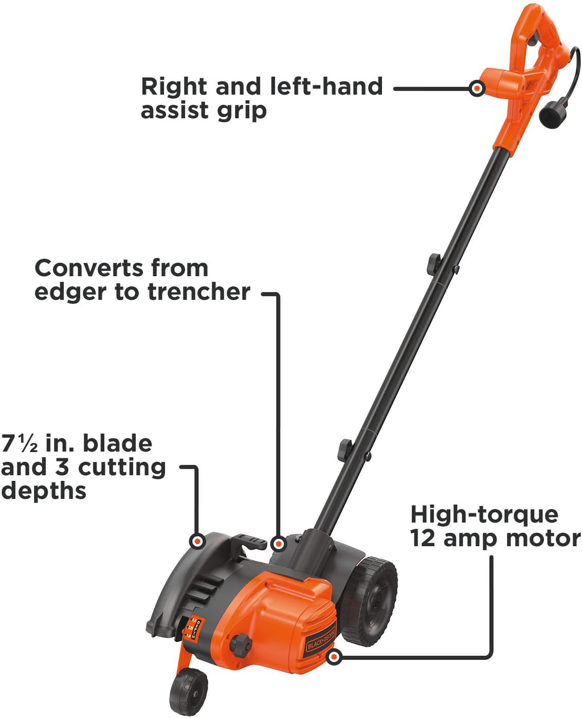 BLACK+DECKER 12 Amp 2-in-1 Landscape