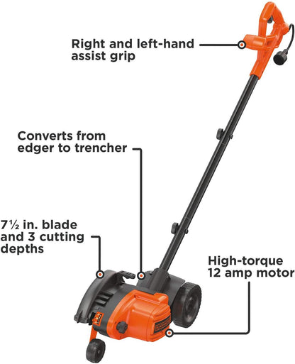 BLACK+DECKER 12 Amp 2-in-1 Landscape