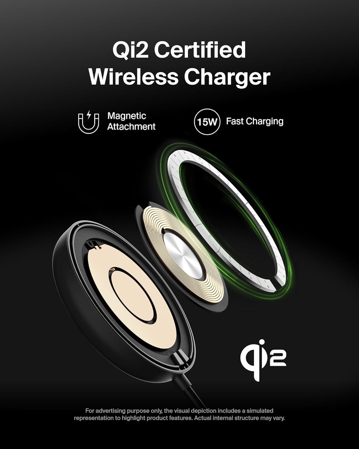 Belkin Magnetic Wireless Charging Pad Qi2 15W w/Kickstand