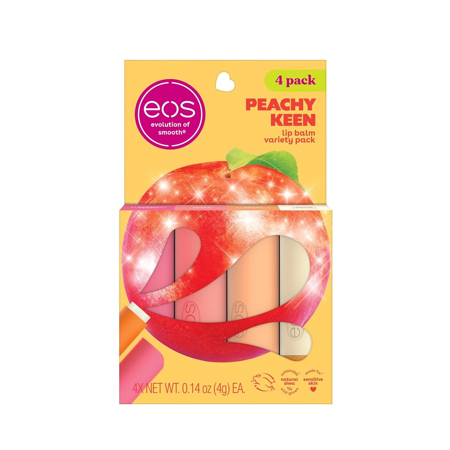 eos Lip Balm Gift Set- Peachy Keen, Limited-Edition Lip Moisturizer