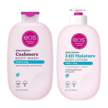 eos Shea Better Body Lotion+ Body Wash, Fresh & Cozy