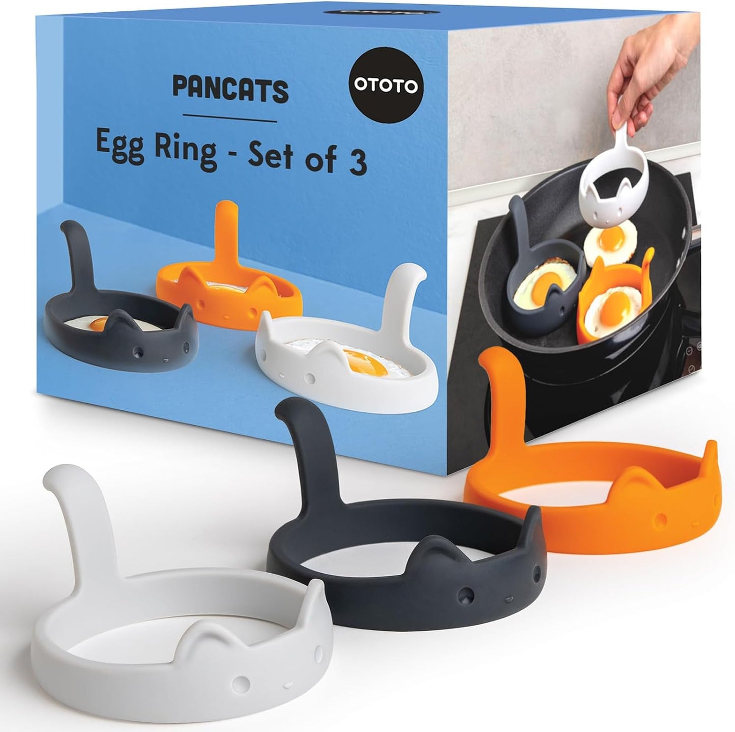 OTOTO PanCats Egg Ring Set of 3