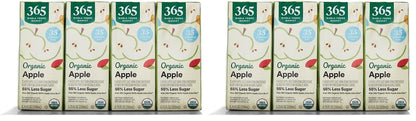 Box Juice Reduced Sugar Apple Organic, 6.75 Fl Oz, 16 Pack