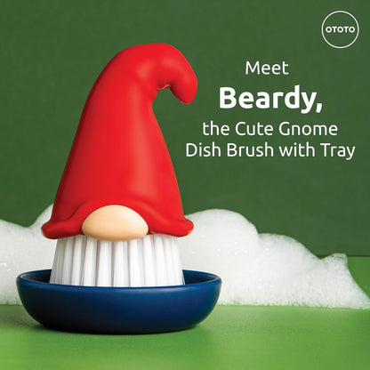 New! Beardy Gnome Dish Brush by Ototo