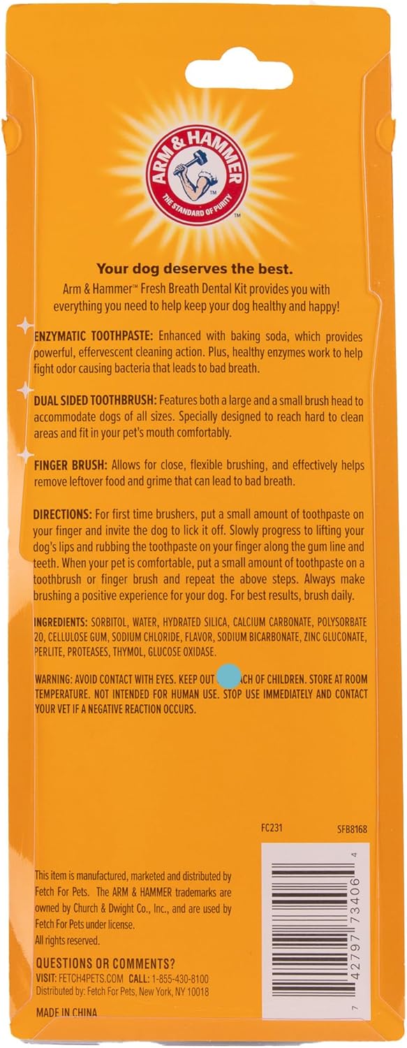 Pets Fresh Breath Enzymatic Dog Dental Care Kit