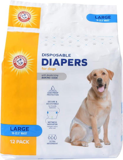 Pets Female Dog Diapers, Size Large