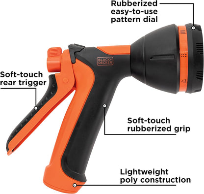8-Pattern Rear Trigger Garden Hose Nozzle