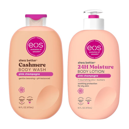 eos Shea Better Body Lotion+ Body Wash, Pink Champagne