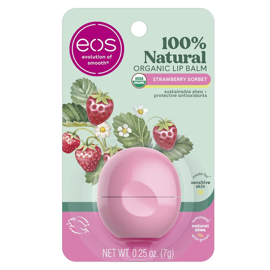 eos 100% Natural & Organic Lip Balm- Strawberry Sorbet