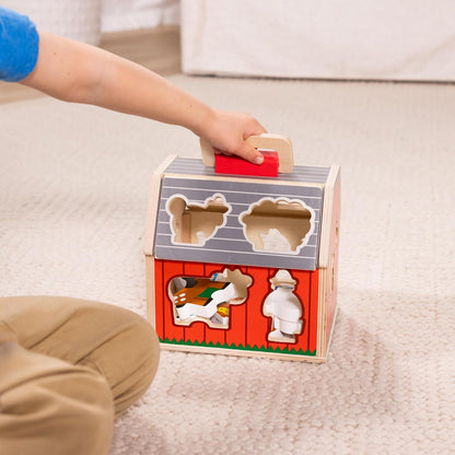 Melissa & Doug Take-Along Wooden Toy Barn