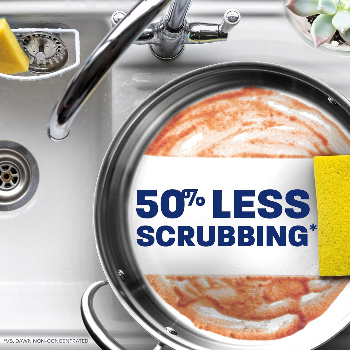 Dawn Antibacterial 50% less scrubbing