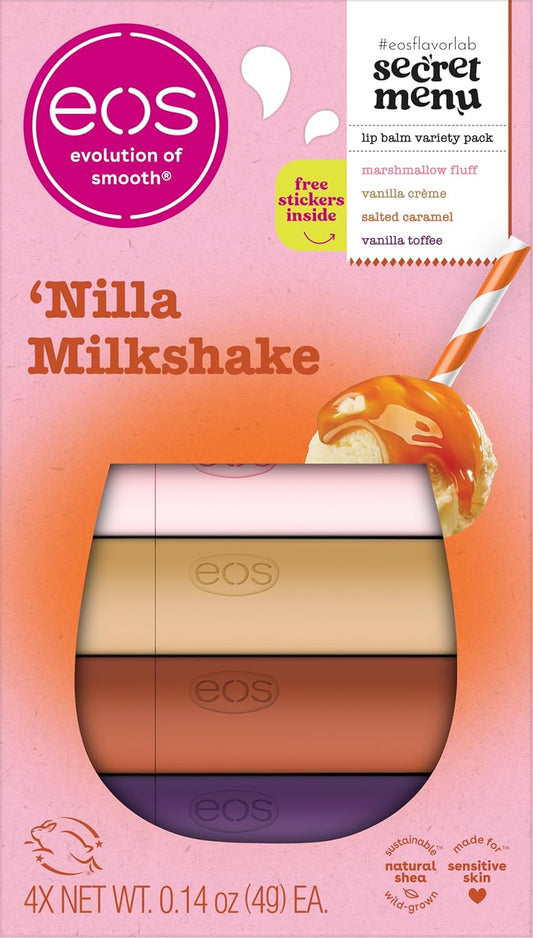 eos Flavor Lab Secret Menu Lip Balm Gift Set - 'Nilla Milkshake,