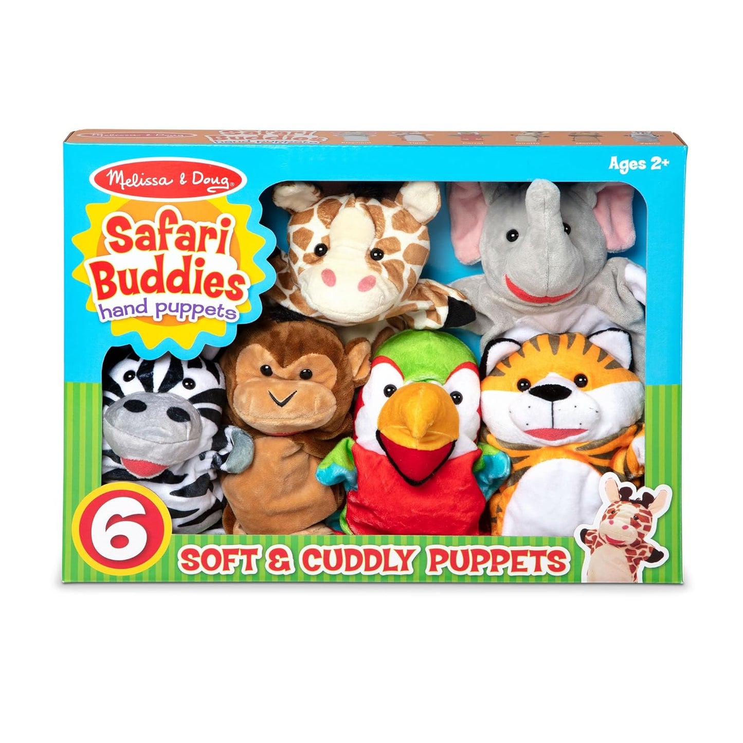 Melissa & Doug Safari Buddies Hand Puppets,