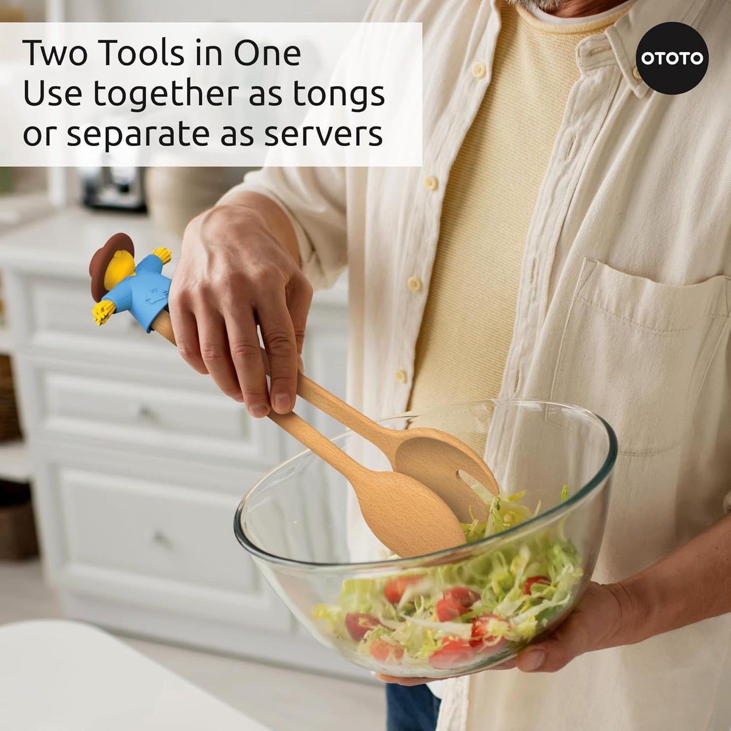 NEW - OTOTO Sal Scarecrow Salad Tongs (2-Piece)
