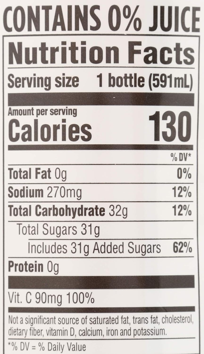 Sports Drink, Orange, 20 Fl Oz (Pack of 4)