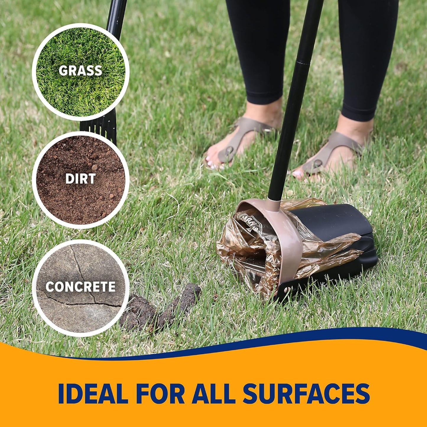 Dog Pooper Scooper Swivel Bin & Rake